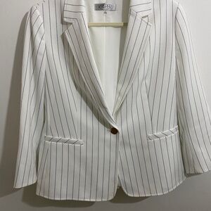 kasper 2 piece suit jacket and trousers with elasticated waist